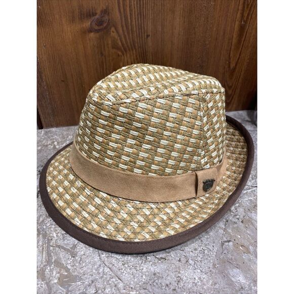 PETER GRIMM FEDORA 100% Natural Fibers Vintage Look Size S/M Tan Brown - Picture 1 of 7